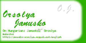 orsolya janusko business card
